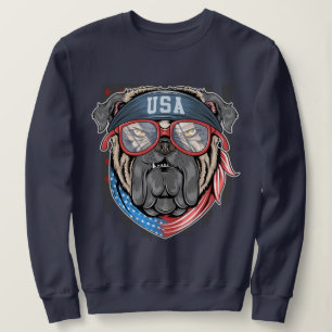 Patriotic Bulldog T Shirt
