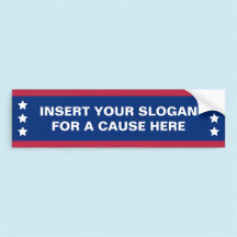 Patriotic Bumper Sticker Anpassningsbar Policy Slo