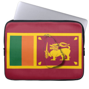 Patriotic Burgundy SRI LANKA Laptop Fodral