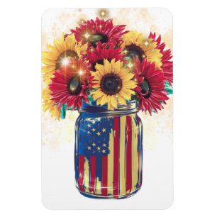Patriotic Burk USA 4 juli Magnet