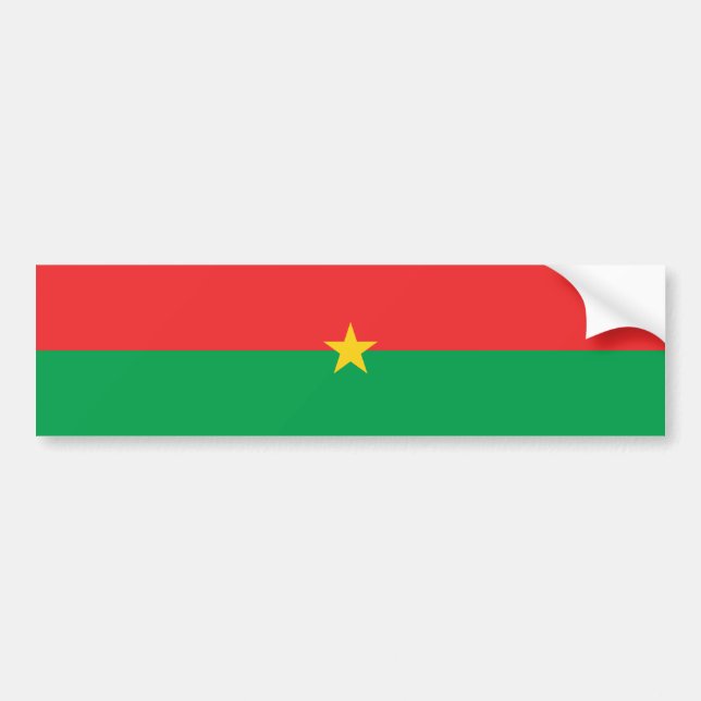 Patriotic Burkina Faso Flagga Bildekal (Framsidan)