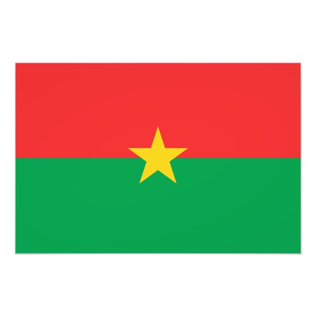 Patriotic Burkina Faso Flagga Fototryck (Framsidan)