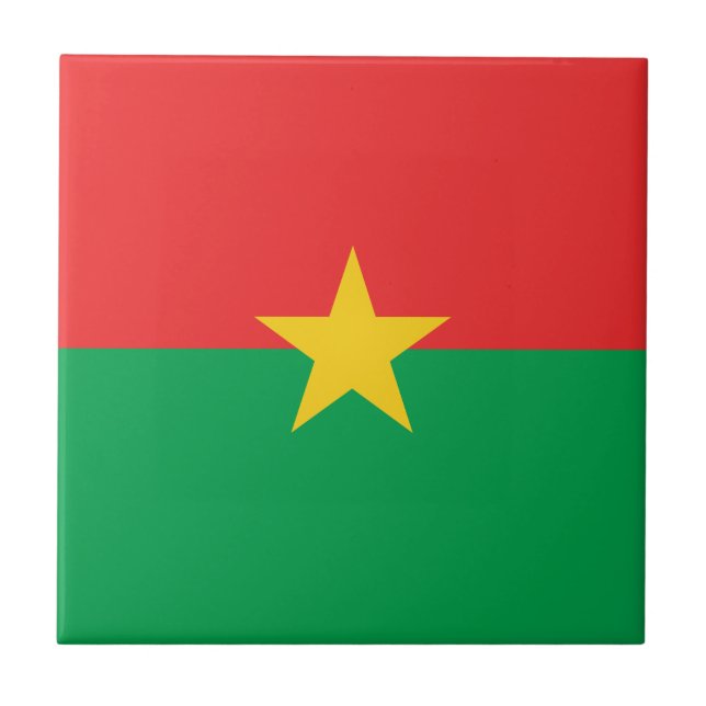 Patriotic Burkina Faso Flagga Kakelplatta (Framsidan)