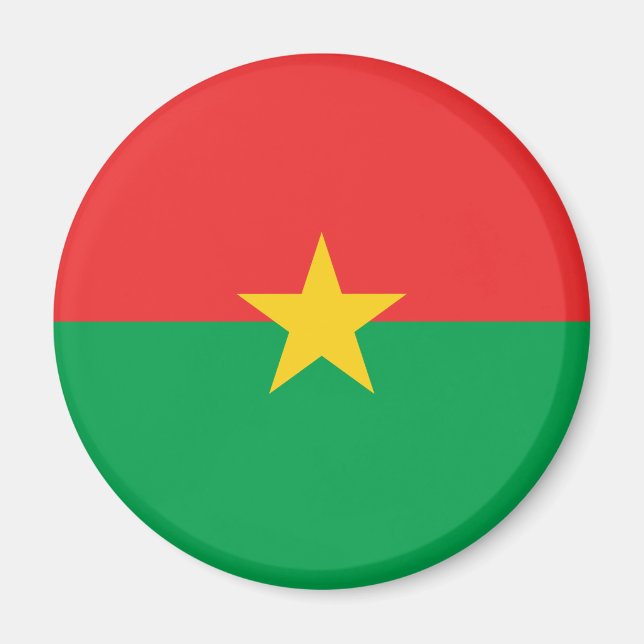 Patriotic Burkina Faso Flagga Magnet (Framsidan)