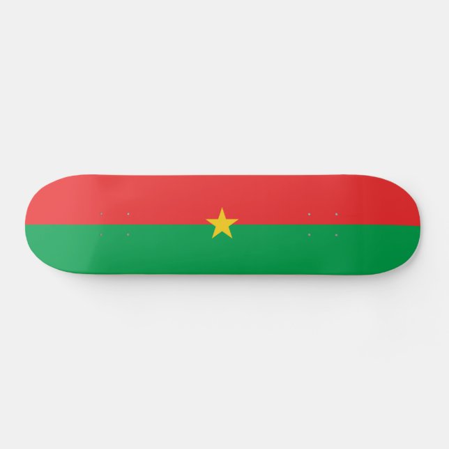 Patriotic Burkina Faso Flagga Mini Skateboard Bräda 18,5 Cm (Horz)