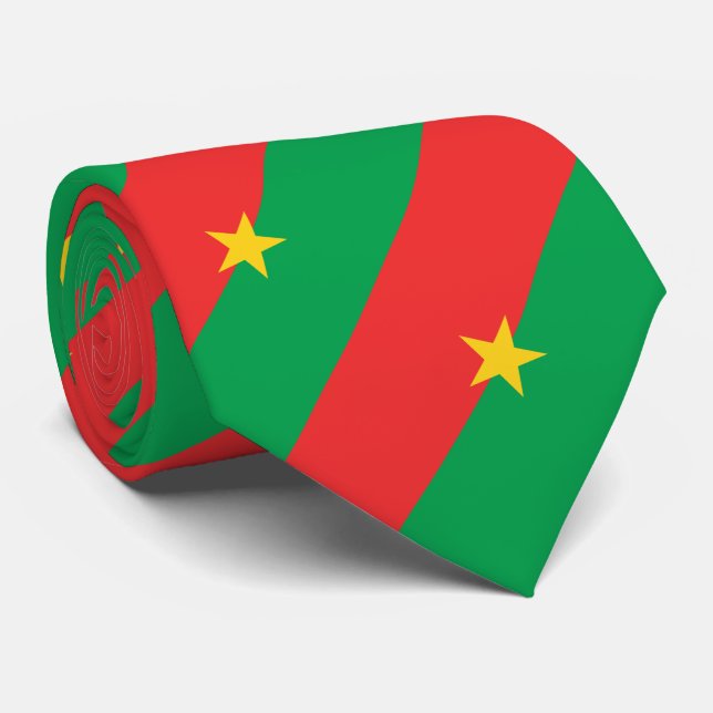 Patriotic Burkina Faso Flagga Neck Tie Slips (Rullad)