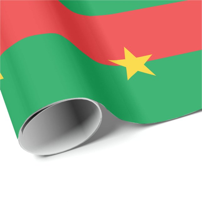 Patriotic Burkina Faso Flagga Presentpapper (Rullad Hörn)