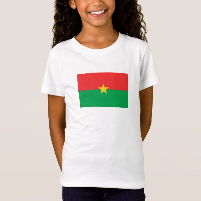 Patriotic Burkina Faso Flagga T Shirt (Framsida)