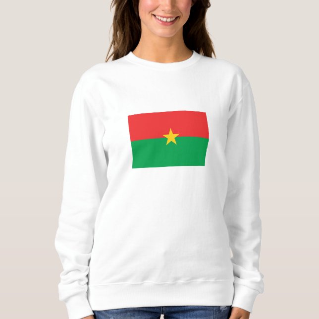 Patriotic Burkina Faso Flagga T Shirt (Framsida)