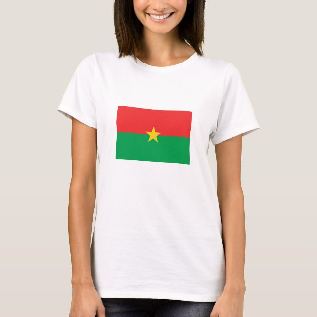 Patriotic Burkina Faso Flagga T Shirt (Framsida)