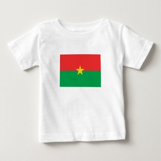 Patriotic Burkina Faso Flagga T Shirt (Framsida)