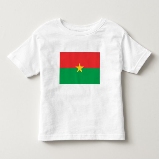 Patriotic Burkina Faso Flagga T Shirt (Framsida)