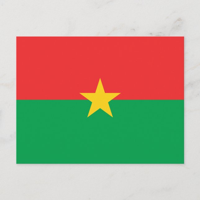 Patriotic Burkina Faso Flagga vykort (Framsida)