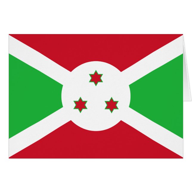 Patriotic Burundi Flagga Hälsningskort (Framsidan Horizontal)