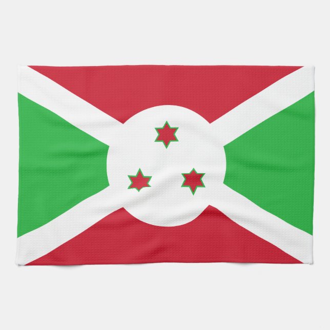 Patriotic Burundi Flagga Kökshandduk (Horisontell)
