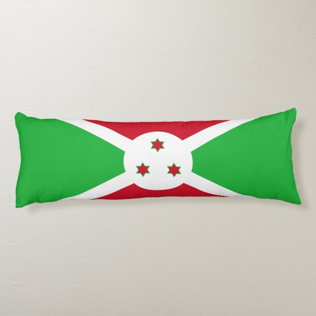 Patriotic Burundi Flagga Kroppskudde (Baksidan)