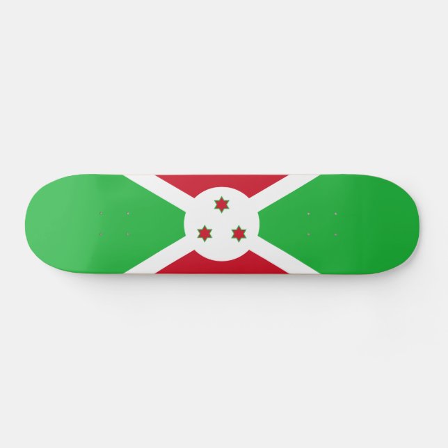 Patriotic Burundi Flagga Mini Skateboard Bräda 18,5 Cm (Horz)