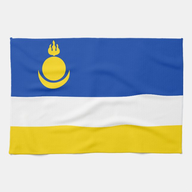 Patriotic Buryatia Flagga Kökshandduk (Horisontell)
