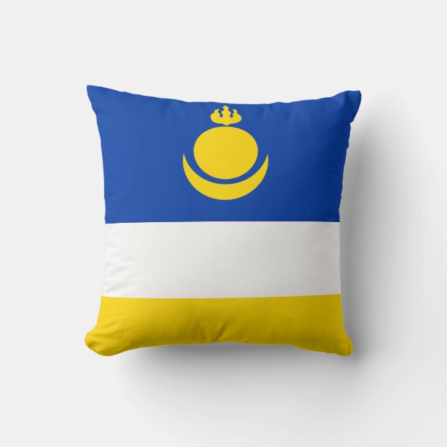 Patriotic Buryatia Flagga Kudde (Framsida)