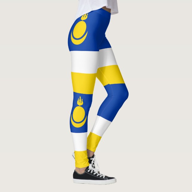Patriotic Buryatia Flagga Leggings (Höger)