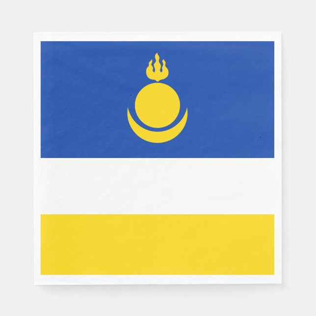 Patriotic Buryatia Flagga Pappersservett (Framsidan)