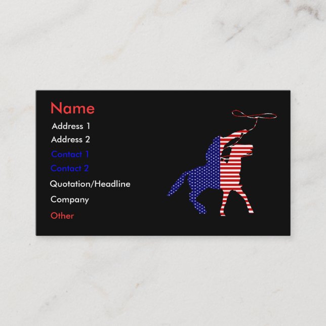Patriotic Business Profile Card Visitkort (Framsida)