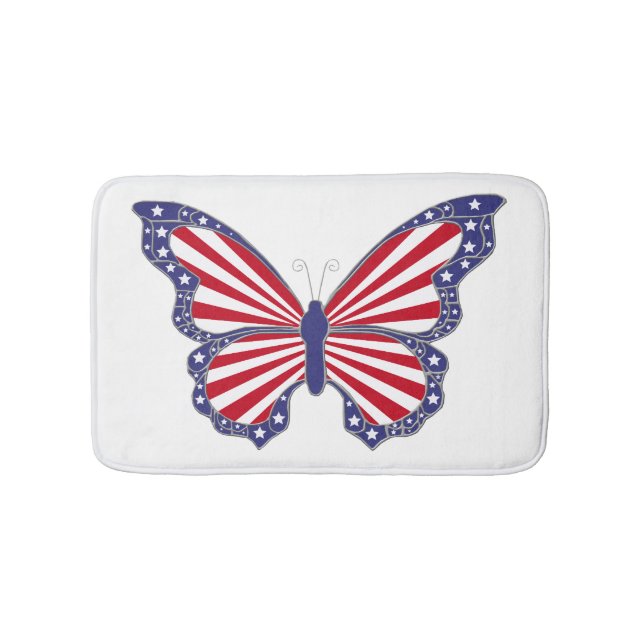 Patriotic Butterfly Bath Mat Badrumsmatta (Framsidan)