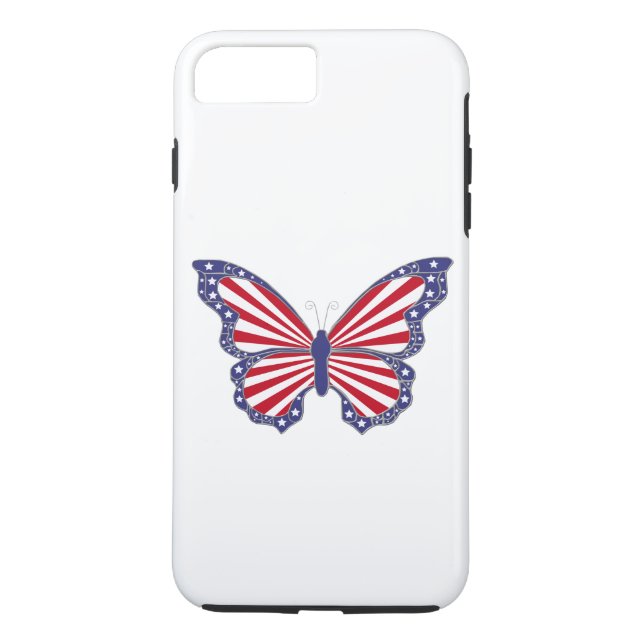 Patriotic Butterfly iPhone 7 Fodral Case-Mate iPhone Skal (Baksida)