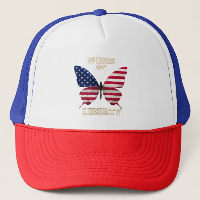 Patriotic Butterfly Tee Keps (Framsida)