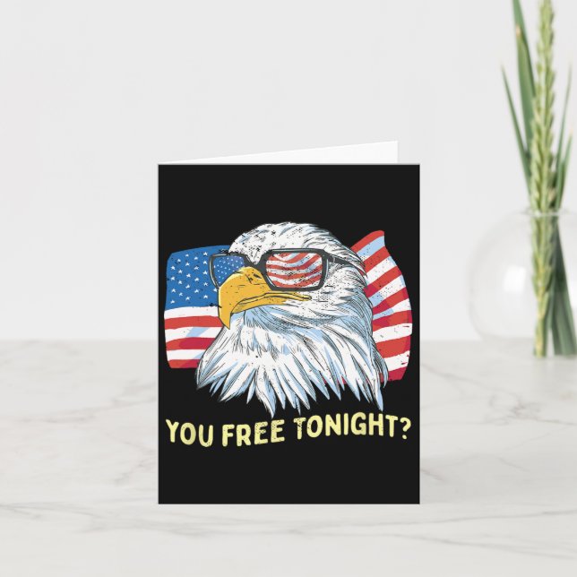Patriotic Byld Eagle America Independence day 4:e Kort (Framsida)