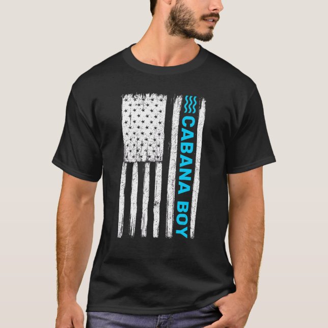 Patriotic Cabana Boy Us American Flagga 1 T Shirt (Framsida)