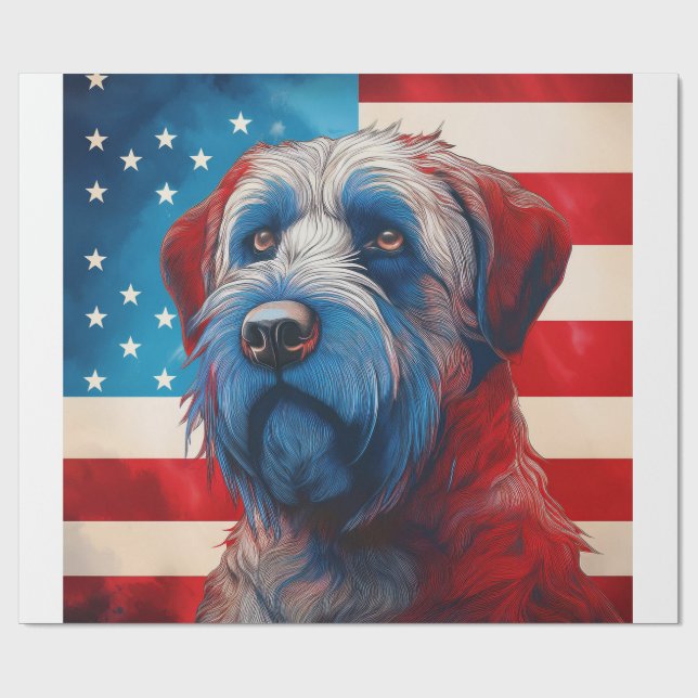 Patriotic Cairn Terrier American Flag Presentpapper (Platt)