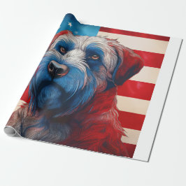 Patriotic Cairn Terrier American Flag Presentpapper