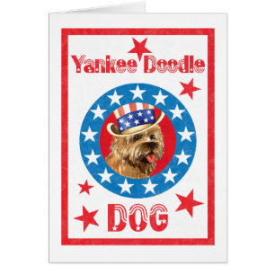 Patriotic Cairn Terrier Greeting Card Hälsningskort