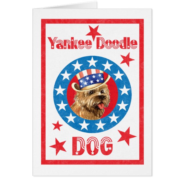 Patriotic Cairn Terrier Greeting Card Hälsningskort (Framsidan)
