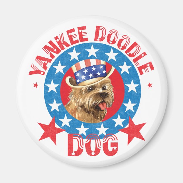 Patriotic Cairn Terrier Magnet (Framsidan)