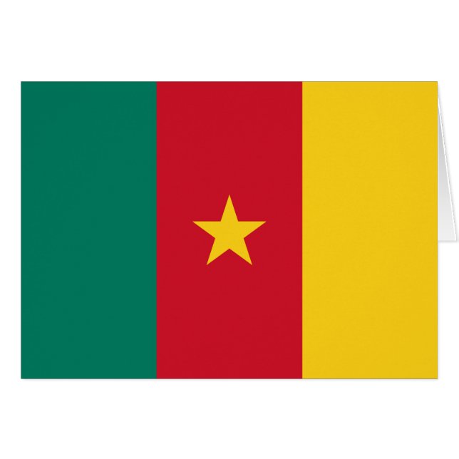 Patriotic Cameroon Flagga Hälsningskort (Framsidan Horizontal)