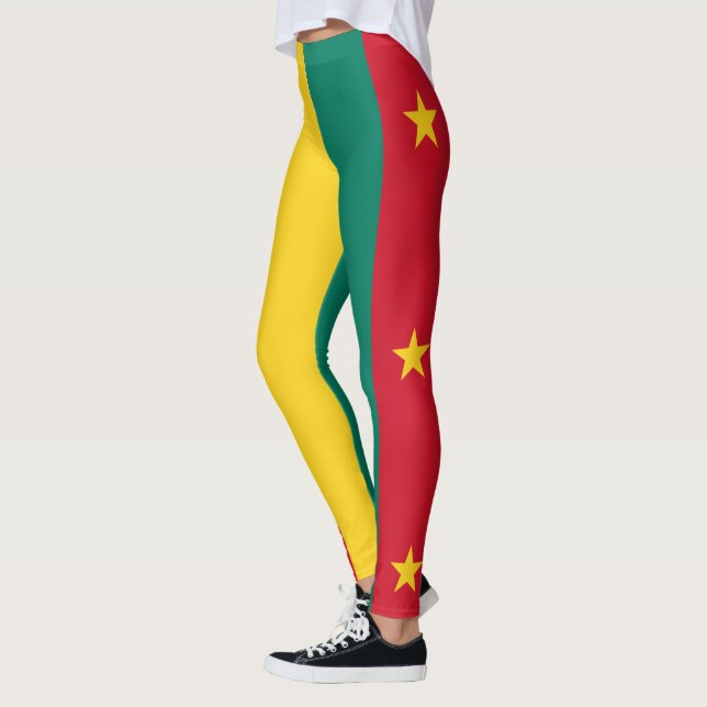 Patriotic Cameroon Flagga Leggings (Vänster)