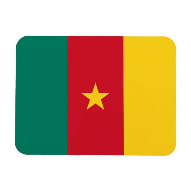 Patriotic Cameroon Flagga Magnet (Horisontell)
