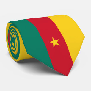 Patriotic Cameroon Flagga Neck Tie Slips