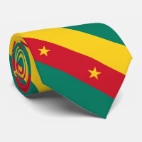 Patriotic Cameroon Flagga Neck Tie
