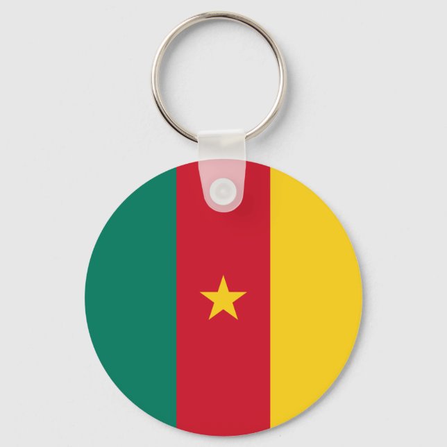 Patriotic Cameroon Flagga Nyckelring (Framsida)
