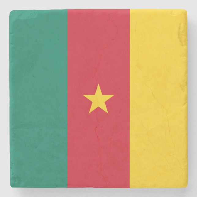Patriotic Cameroon Flagga Stenunderlägg (Framsidan)