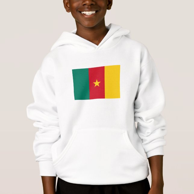 Patriotic Cameroon Flagga T Shirt (Framsida)