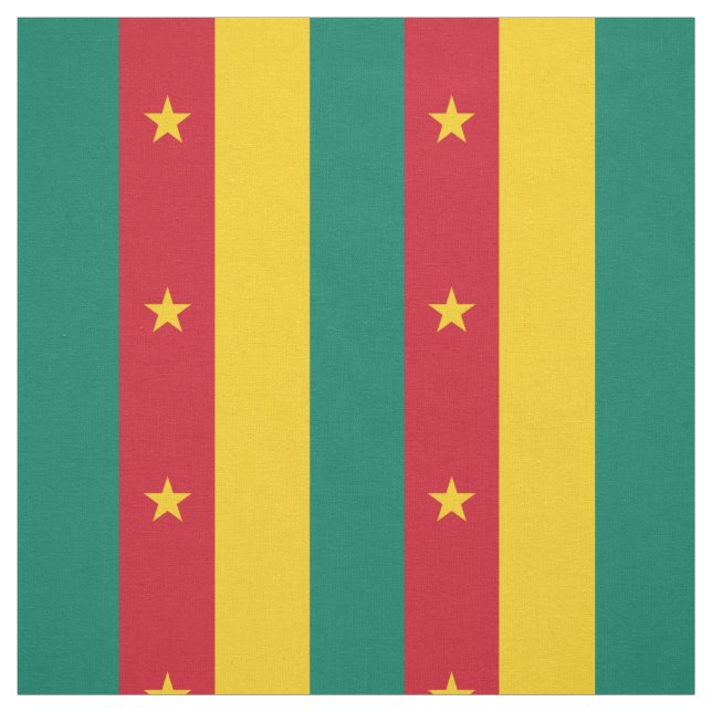 Patriotic Cameroon Flagga Tyg (Provkarta)