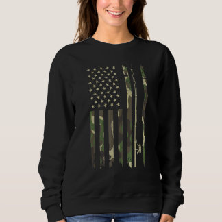 Patriotic Camo American Flagga with Fishing Rod T Shirt