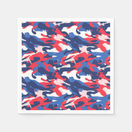 Patriotic Camo Rött vitt blått USA American Freedo Pappersservett