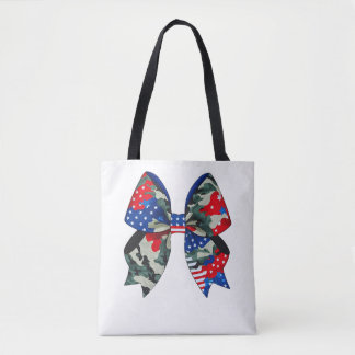 Patriotic Camouflage Bow Design - Stars och Rand Tygkasse