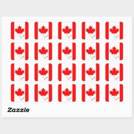 Patriotic Canada & Canadian flagga, helgdag/sport Fyrkantigt Klistermärke