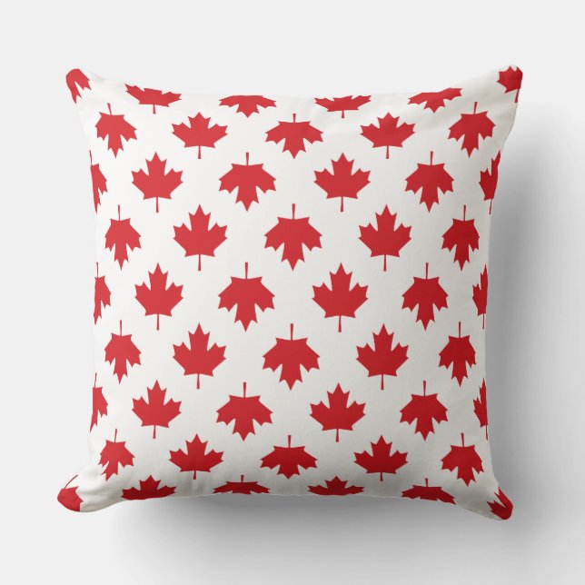 Patriotic Canada Flagga Maple Löv Kudde (Framsida)